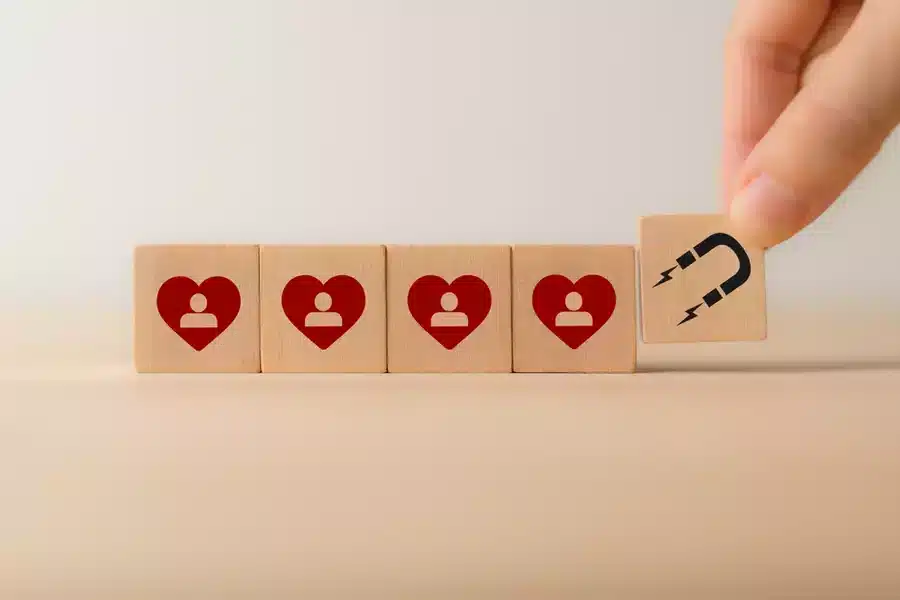 Customer engagement, increasing customer loyalty concept